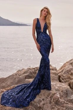 Salma - Navy -Highend Dresses 100 119a5e25 857b 4da1 9a45 6eb1773be74d
