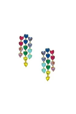 Adena Multicoloured Trio Heart Earrings -Highend Dresses 112 abbb200c 1ce4 422a b842 789ddc8c0e67