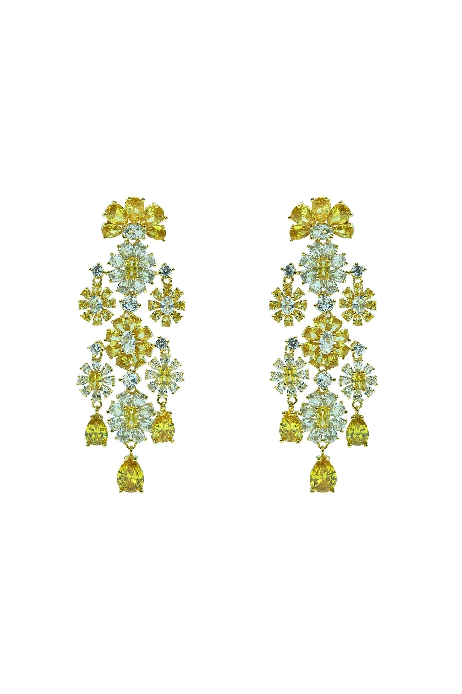 Genevieve Yellow Chandelier Earrings 3 Genevieve Yellow Chandelier Earrings
