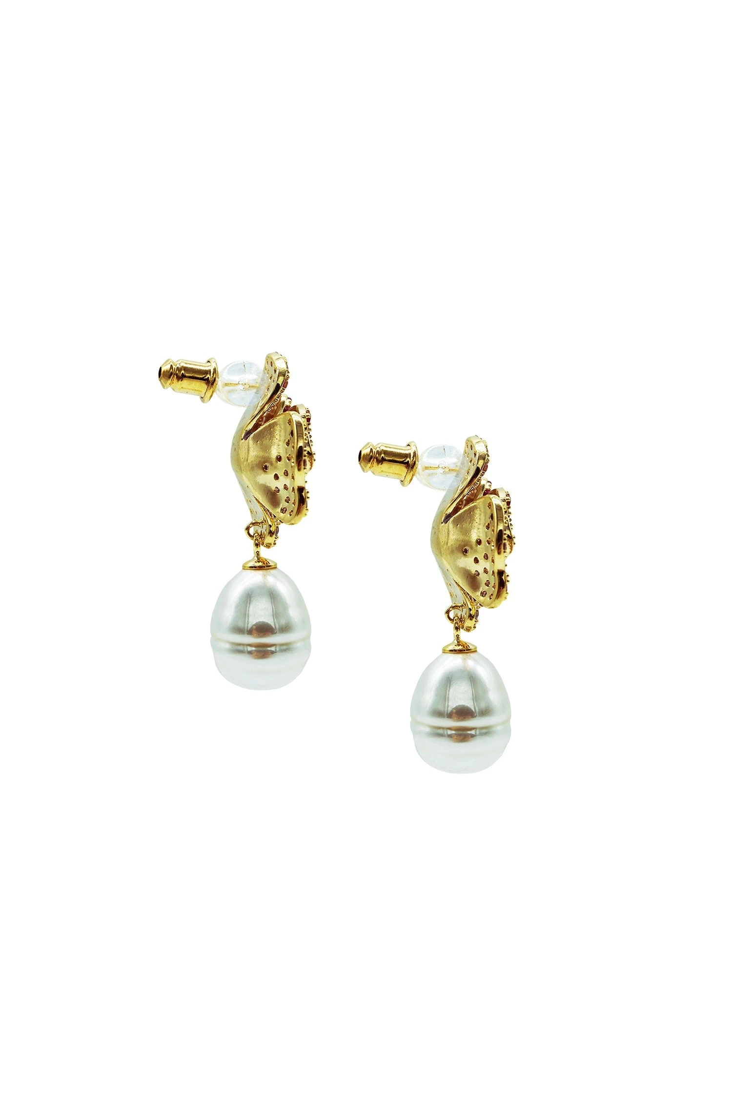 Marni Pink Flower Pearl Stud 5 Marni Pink Flower Pearl Stud - Image 3