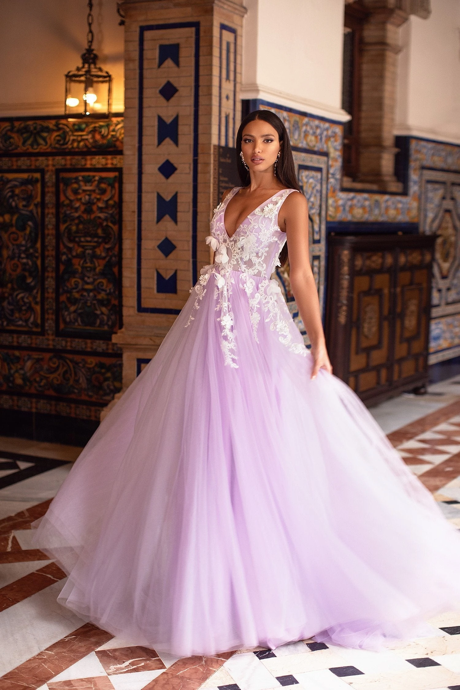 Kailani Tulle Gown - Lilac 7 Kailani Tulle Gown - Lilac - Image 5