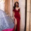 Lorenza - Wine Red 1 Lorenza - Wine Red -Highend Dresses 249