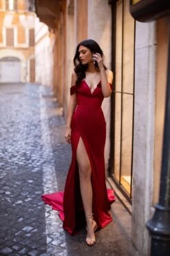 Lorenza - Wine Red -Highend Dresses 250
