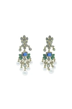 Jolie Embellished Earrings With Pearls