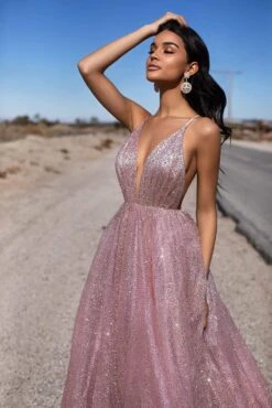 Electra Glitter Gown - Rose Gold -Highend Dresses 26 e1d53561 31e6 4c6e b655 f2effd89c831