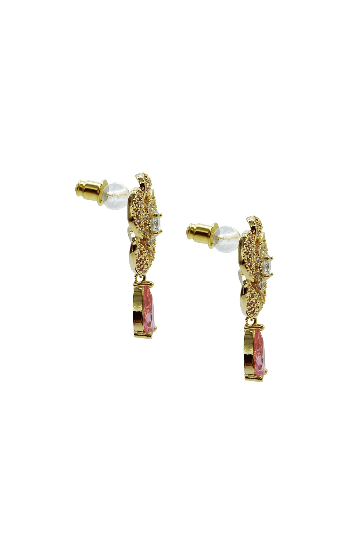 Danielle Gold Diamante Flower Earrings 5 Danielle Gold Diamante Flower Earrings - Image 3