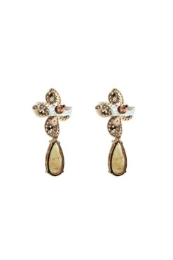 Beatrice Amber Pendant Earrings -Highend Dresses 365