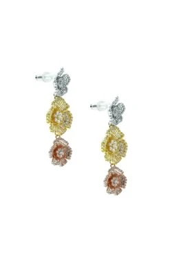 Perla Floral Trio Earrings -Highend Dresses 406