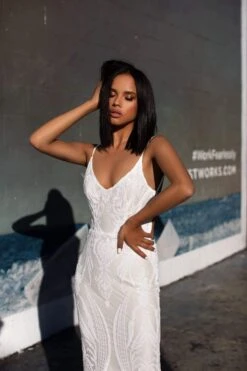 Janice Sequins Gown - White -Highend Dresses 41 2c64ef38 bc16 4283 9227 cd105f7f5217