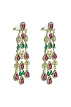 Juliet Multicoloured Chandelier Earrings 7 Juliet Multicoloured Chandelier Earrings -Highend Dresses 481