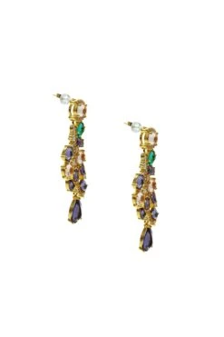 Marcelle Gold Embellished Statement Earrings -Highend Dresses 54 c1d44087 8258 4292 b984 0e3e5ed05241