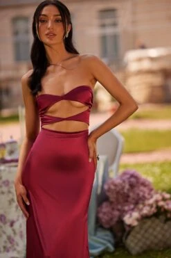 Sarah - Burgundy -Highend Dresses 96 e16fb465 4775 40a1 a2a0 218fb92fb31a