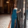 Rubi Satin Gown - Teal 2 Rubi Satin Gown - Teal -Highend Dresses 96 fd42ac12 1bbe 4c9d a9ee 91a353c342ee