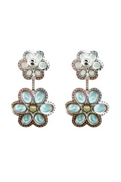 Faretti Blue Flower Drop Earrings -Highend Dresses 9 9c855965 2d20 419e 8c36 eac0546a634c